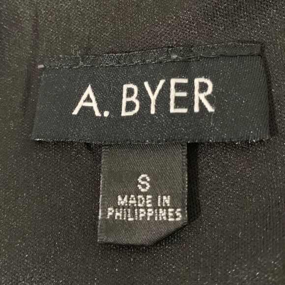 A Byer Black & White Chevron Print Sleeveless Dress, S - Picture 5 of 6